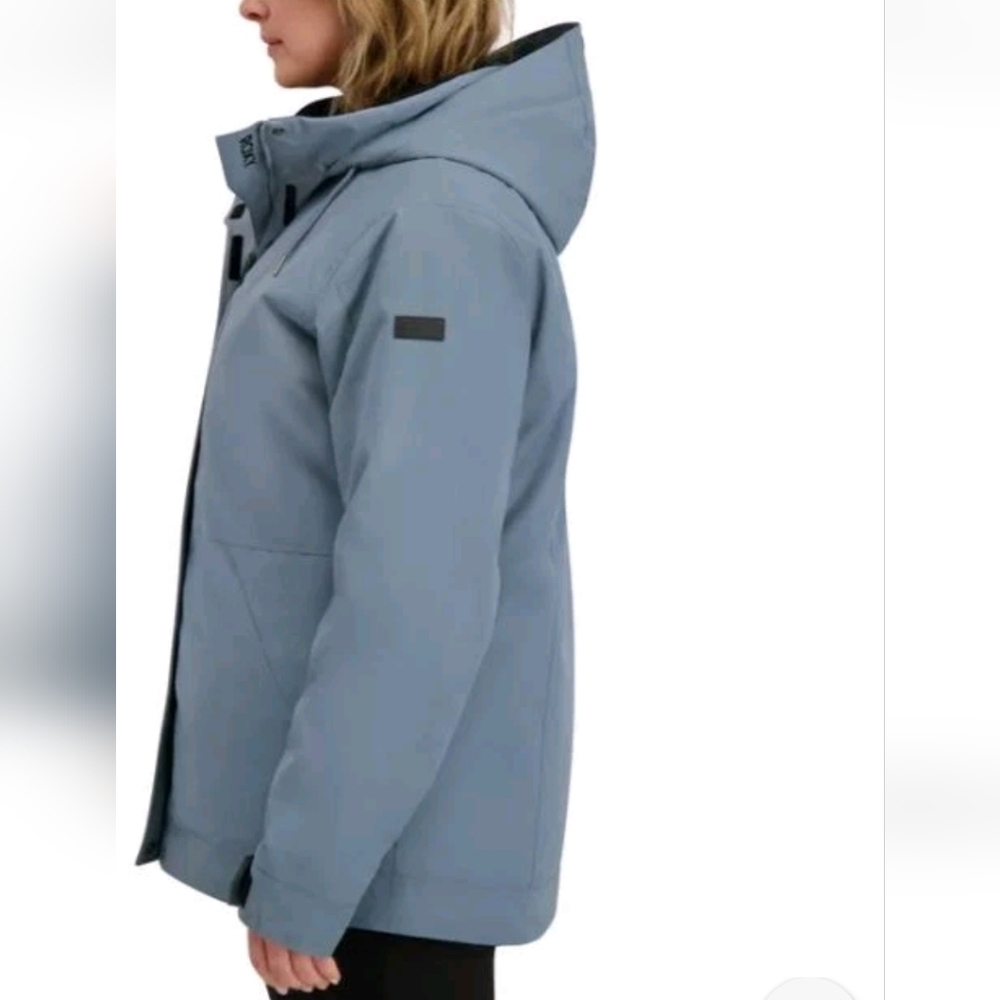 Roxy Women's Gray Hooded Ski Jacket - Picture 4 of 6